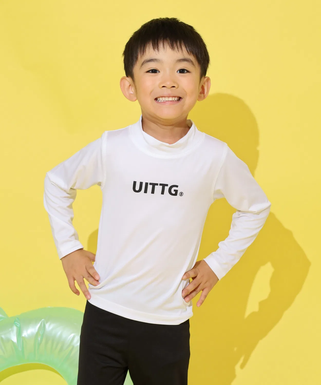 Детский лонгслив-рашгард с принтом UITTG Kids FUNALIVE, White — фото 4