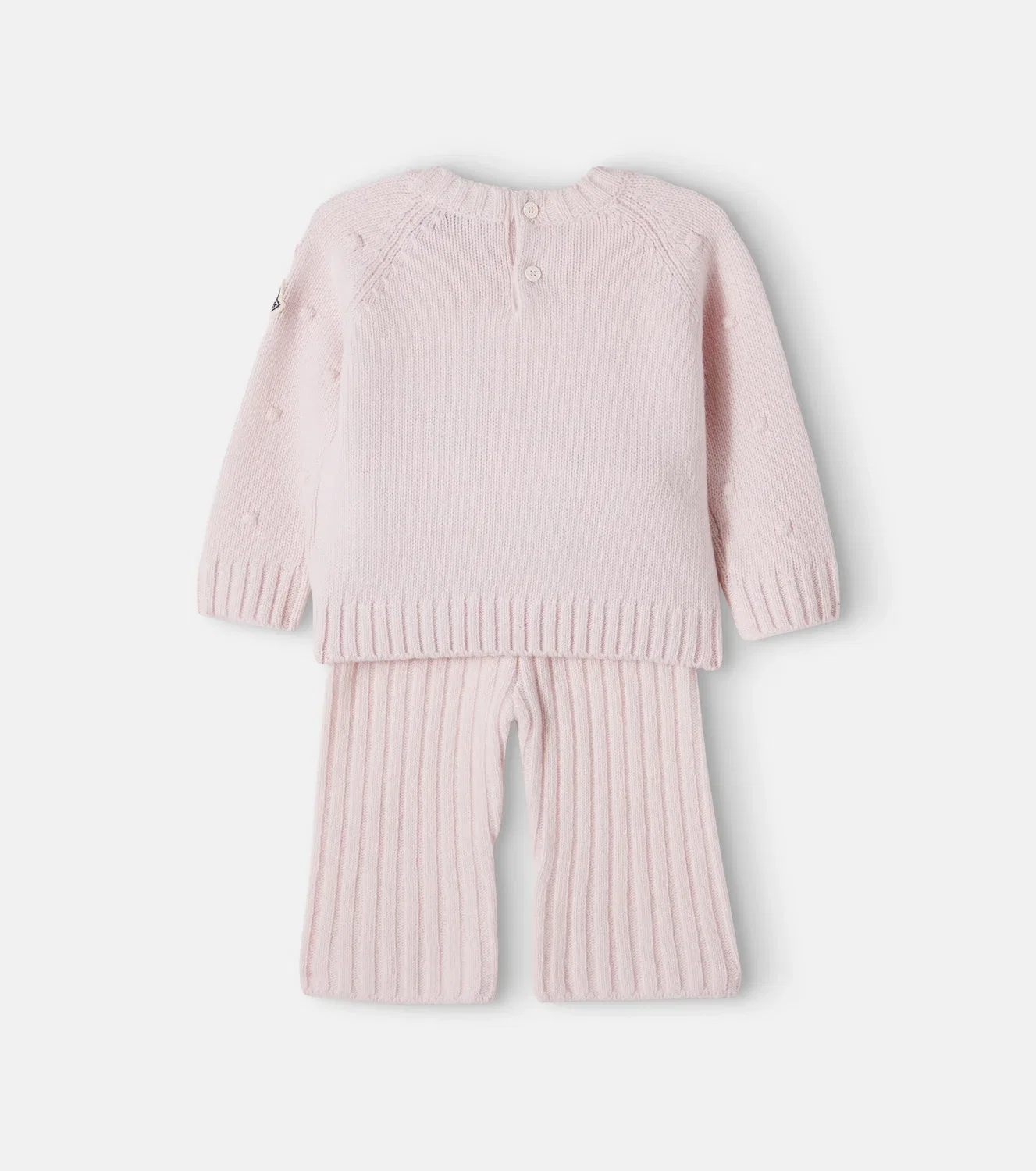 Комплект из свитера и брюк из шерсти и кашемира Moncler Enfant, розовый — фото 3