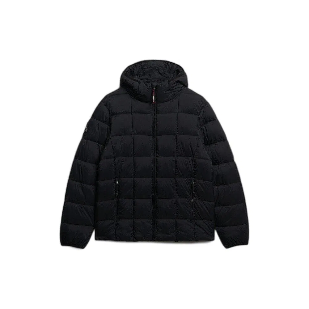 Мужская утепленная куртка с капюшоном Fuji Lite Superdry, Schwarz