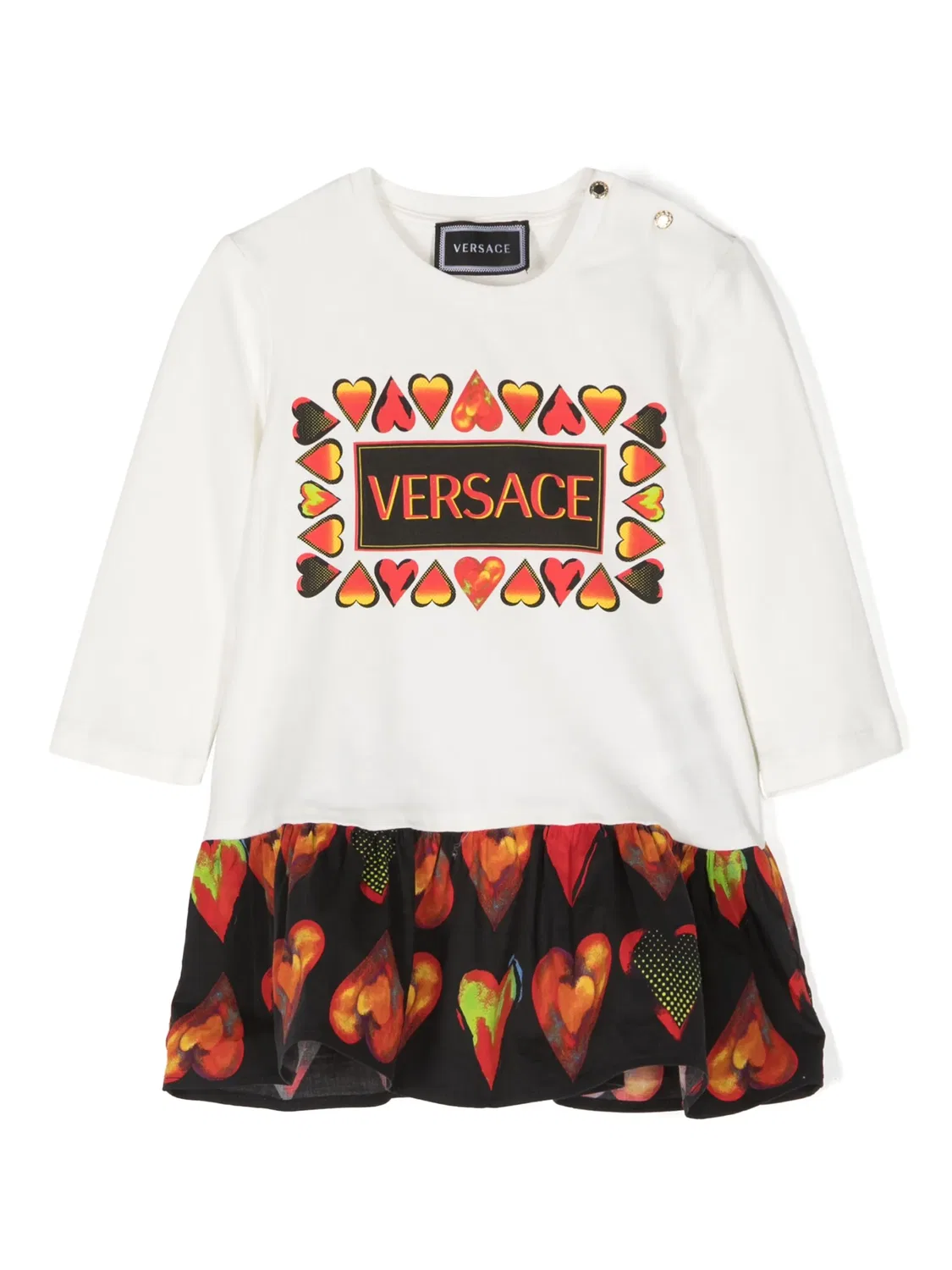 Versace Платье с принтом сердца