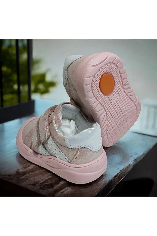 Детские тапочки-носки из кожи, Sportswear, Viva Shoes, Powder — фото 3