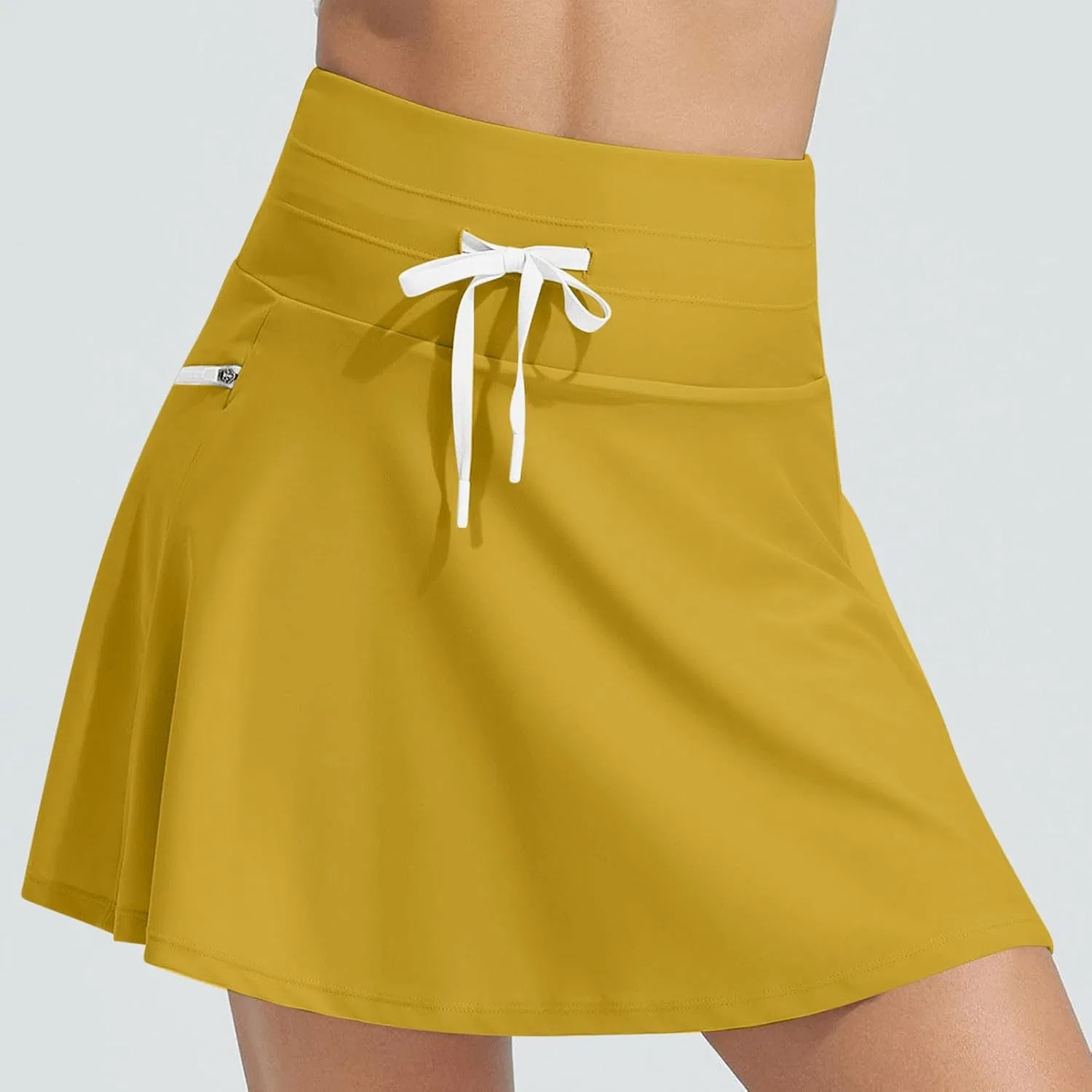 Женская юбка для купальника с высокой талией, Yellow — фото 2
