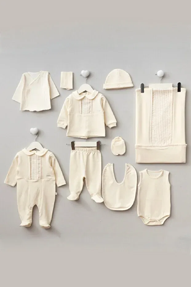 Детский комплект боди для мальчиков хлопковый Cherub Baby, Beige — фото 2