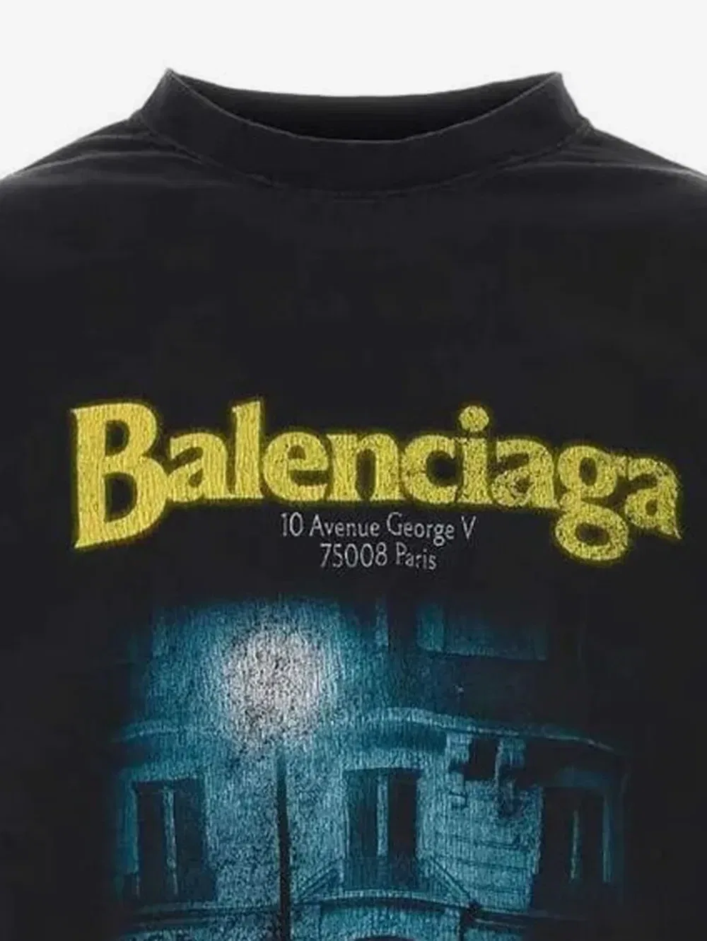 Футболка The Address свободного кроя, в черном цвете faded black Balenciaga — фото 3