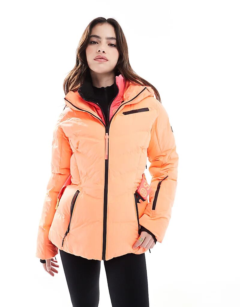 

Куртка-пуховик Ski Luxe пастельно-кораллового цвета Superdry