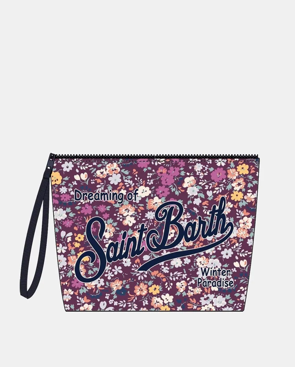 

Сумка-косметичка из неопрена с цветочным принтом на молнии Mc2 Saint Barth, многоцветный