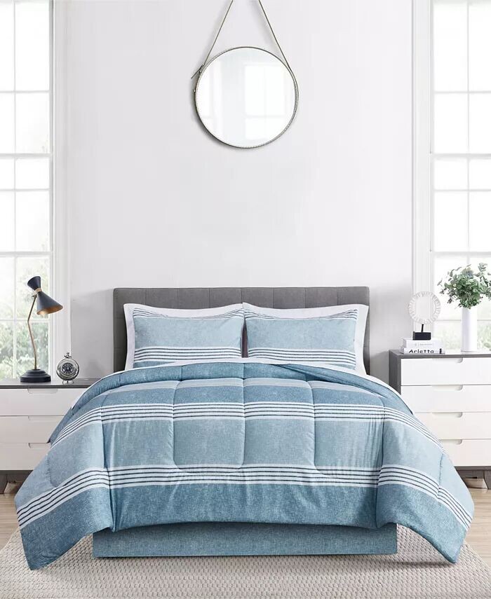 

Наборы двусторонних одеял Douglas Stripe из 8 предметов Keeco, серый