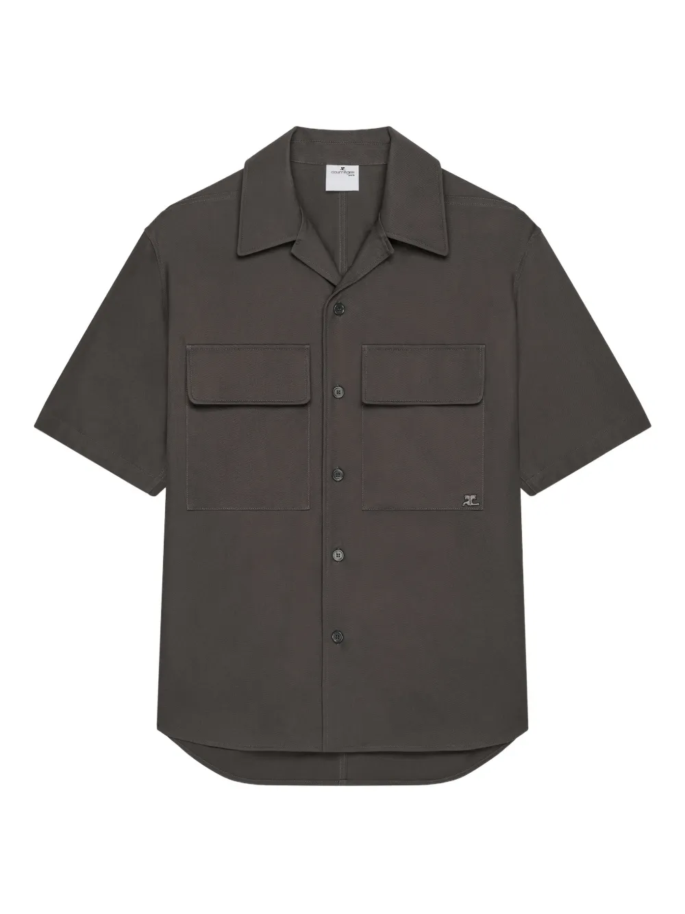 

Рубашка с короткими рукавами и карманом Courreges, серый