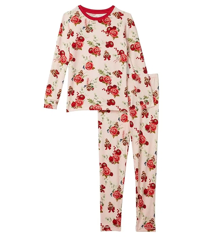 Пижама длинным рукавом принт Kickee Pants Kids, Shrinking Violet Bow Lattice/Lavender Bliss Stripe/Lavender Cati