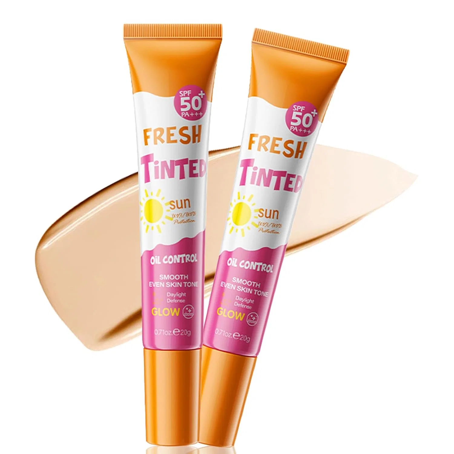 Тонирующий солнцезащитный крем для лица SPF 50 (2 шт.) Soleneva