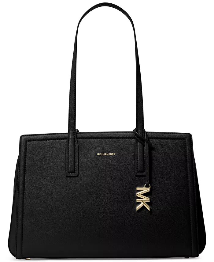 

Кожаная сумка-тоут Laila среднего размера Michael Kors, черный
