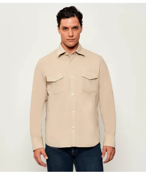 

Вельветовая рубашка Straight fit Oscar Jacobson, бежевый