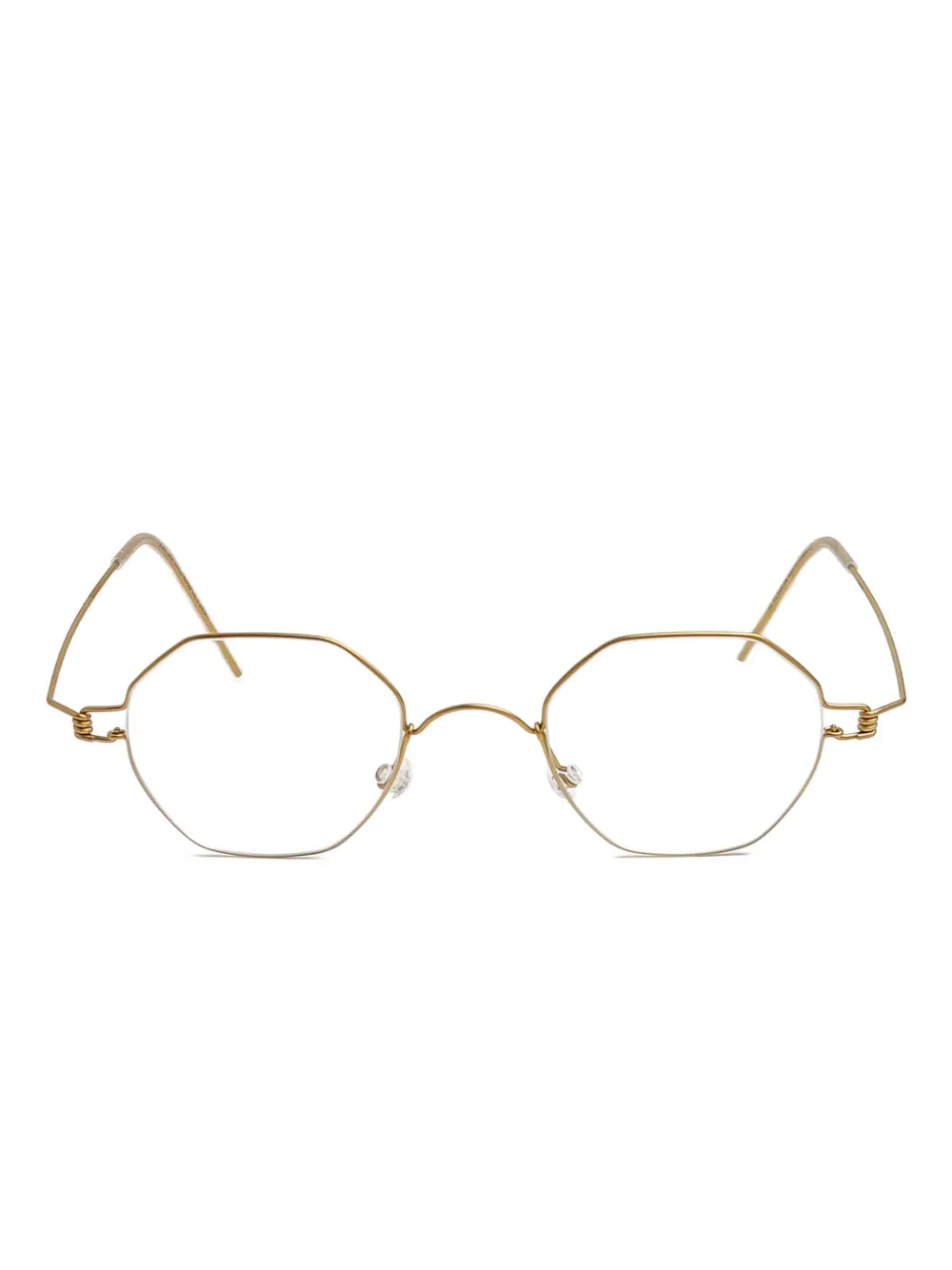 

Очки в геометричной оправе Lindberg, золотой