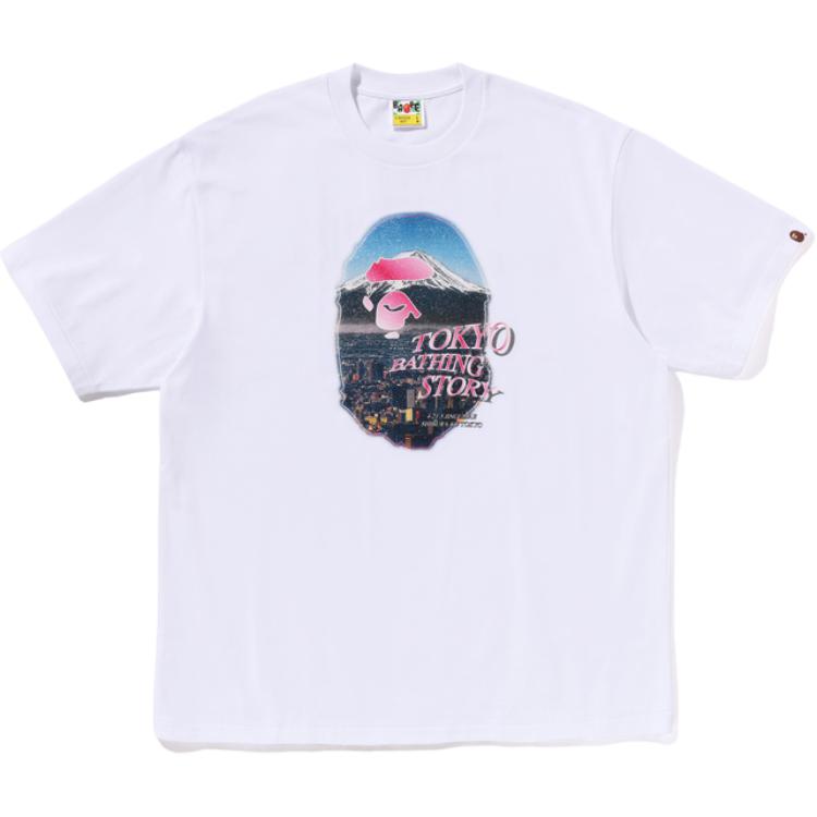 Футболка Bape Cityscape Ape Head Relaxed Fit A BATHING APE, черный — фото 4