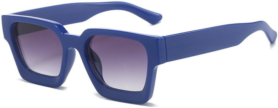 

Модные квадратные солнцезащитные очки конфетных цветов для женщин, винтажные градиентные очки с защитой от УФ-излучения UV400, мужские солнцезащитные очки в стиле панк SKFGNX, Blue Gray Gradient