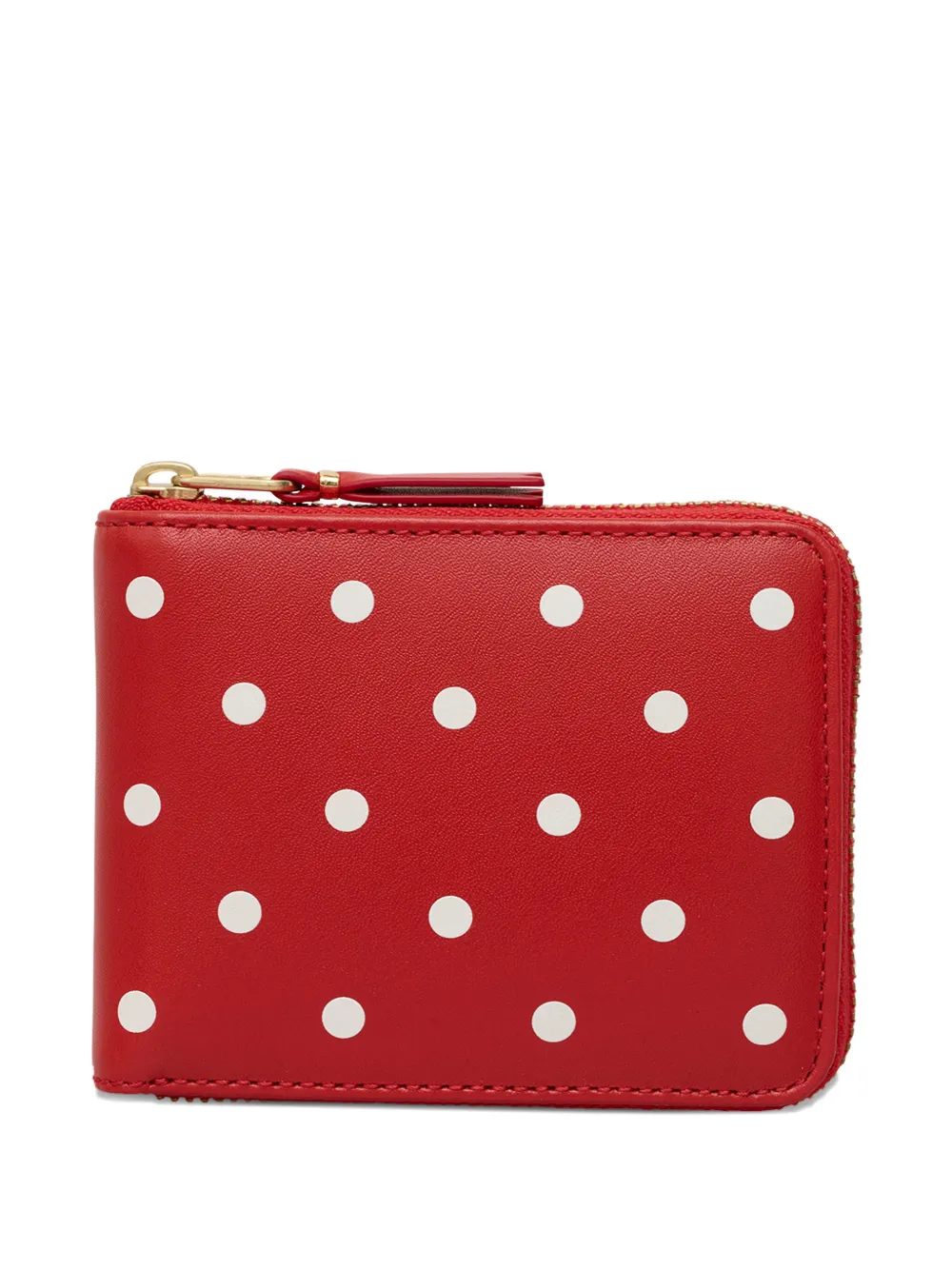 

Кошелек на молнии в горошек Comme Des Garçons Wallet, красный