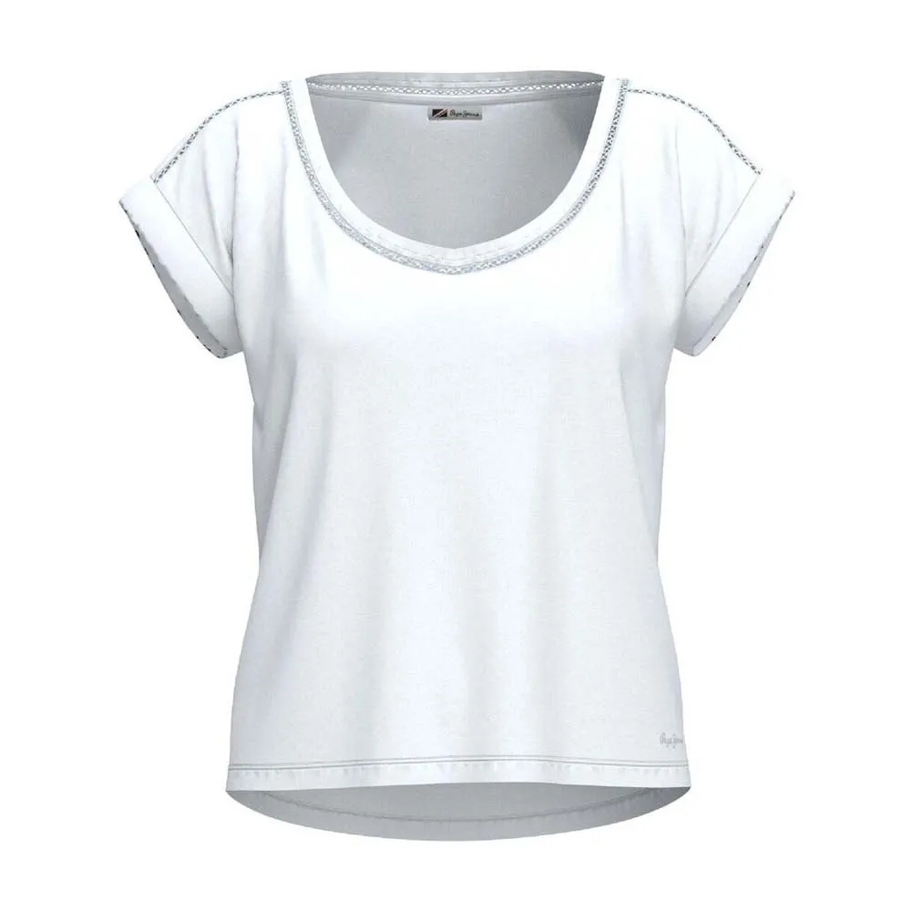 

Футболка Pepe Jeans Adelaide с коротким рукавом и V-образным вырезом, белый