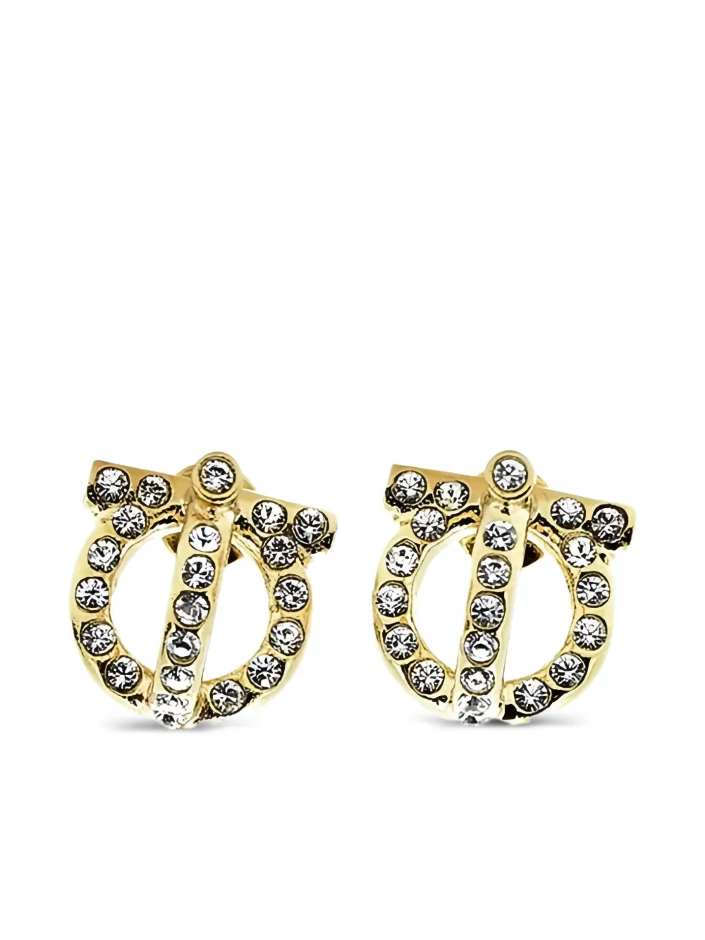 

Серьги с кристаллами Ганчини Ferragamo, золотой