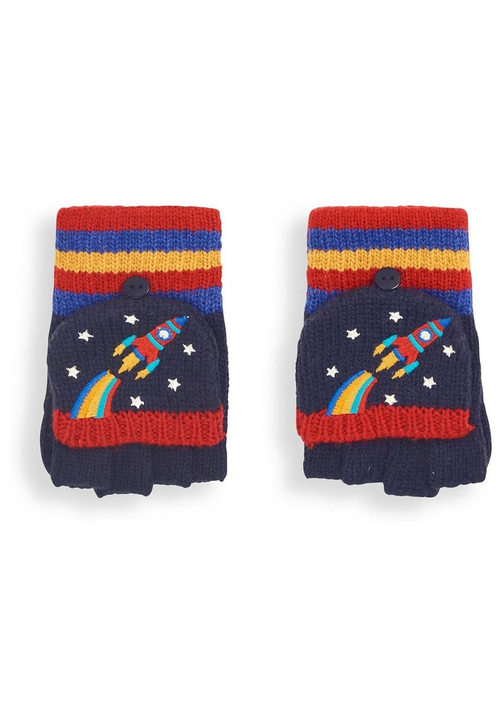 

Варежки Rocket Embroidered JoJo Maman Bébé, цвет navy