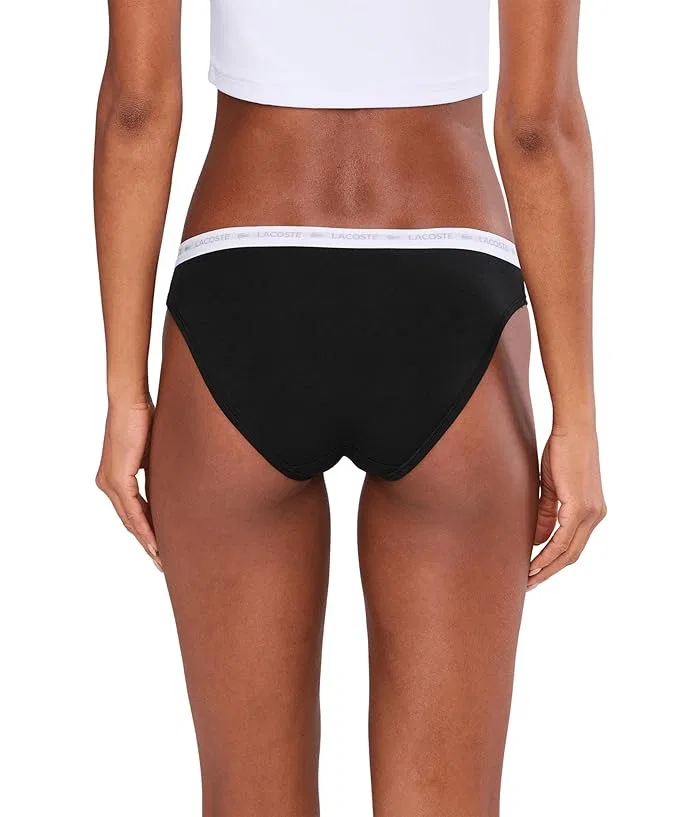 Трусы Lacoste Stretch Cotton 3-Pack, Черные — фото 3
