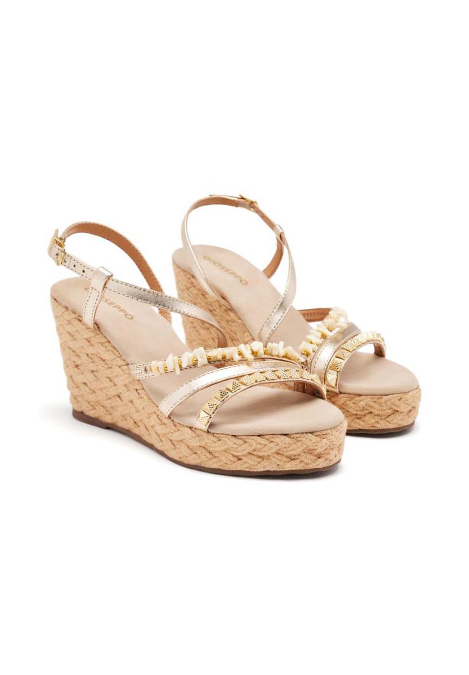 Босоножки на танкетке ZOLA - Espadrilles Gioseppo, золотой — фото 3