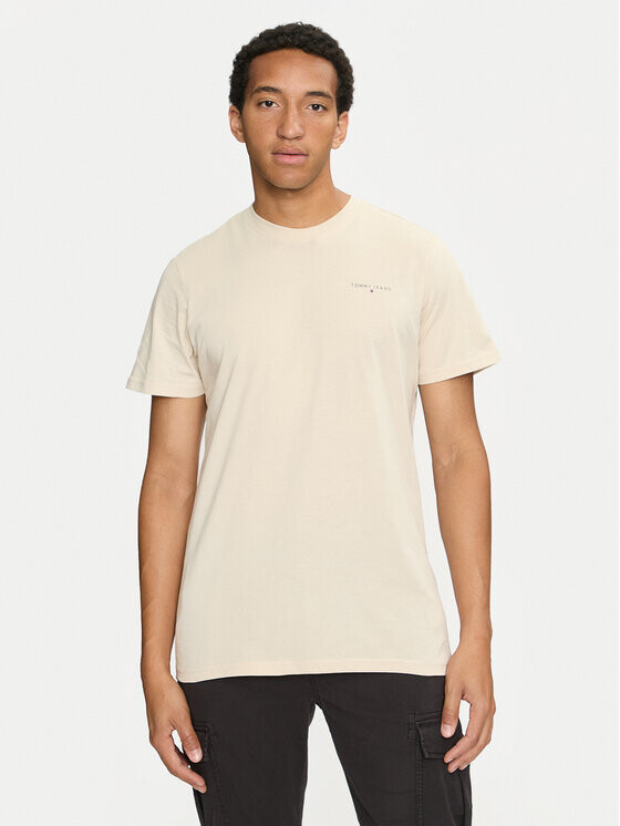 

Футболка узкого кроя Tommy Jeans, бежевый