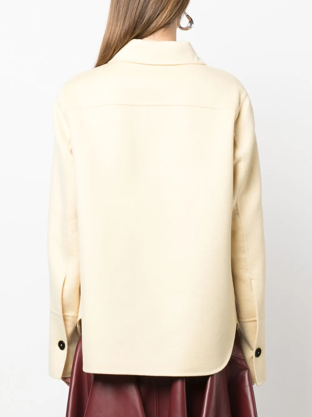 Кашемировая куртка-рубашка на пуговицах JIL SANDER, желтый — фото 4