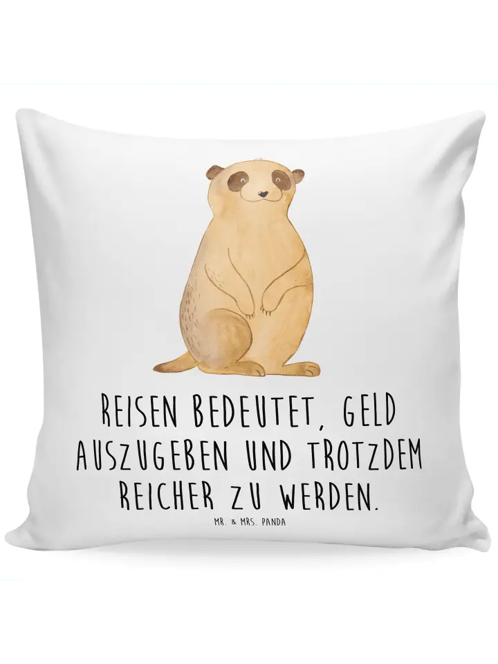 

Подушка Mr & Mrs Panda 40x40 Erdmännchen, белый