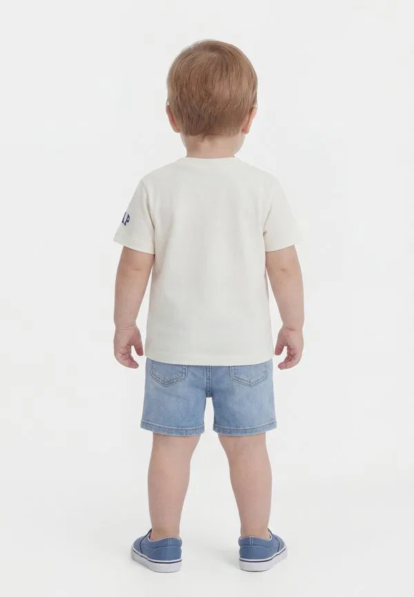 Футболка с принтом stitch, новая, кремового цвета Gap, New Off-White — фото 2