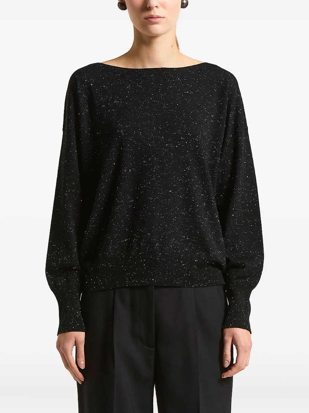 

Трикотаж с вырезом-лодочка Peserico, черный