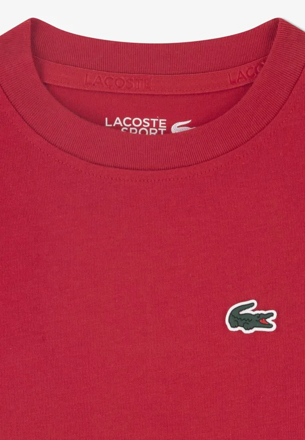 Классическая спортивная футболка с логотипом, унисекс, базовая футболка Lacoste, Red — фото 3