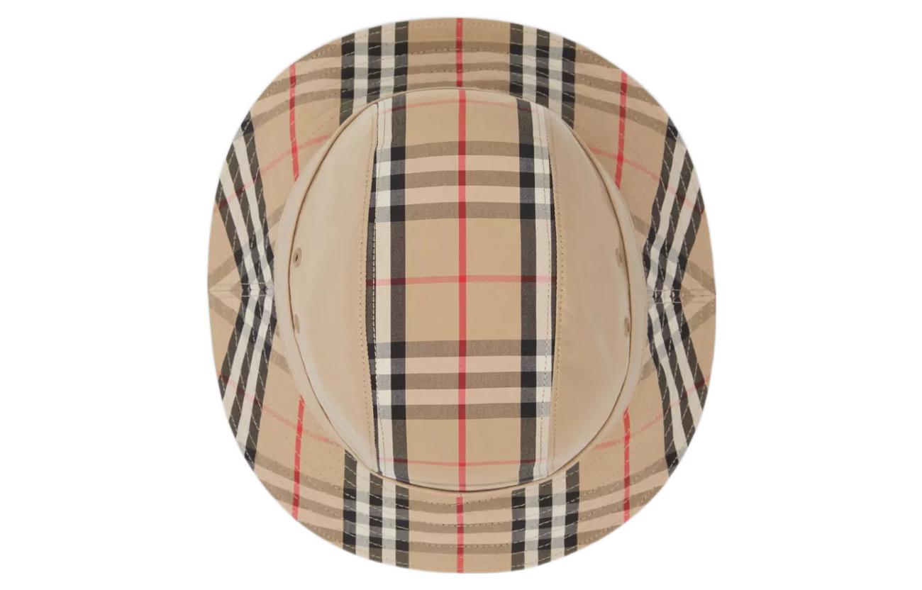 Burberry Женская суперновая клетчатая шляпа-ведро медового бежевого цвета, Honeys Beige — фото 4