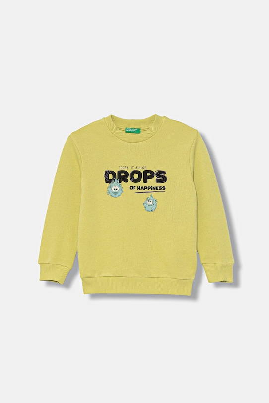 

Детская хлопковая толстовка United Colors Of Benetton, зеленый