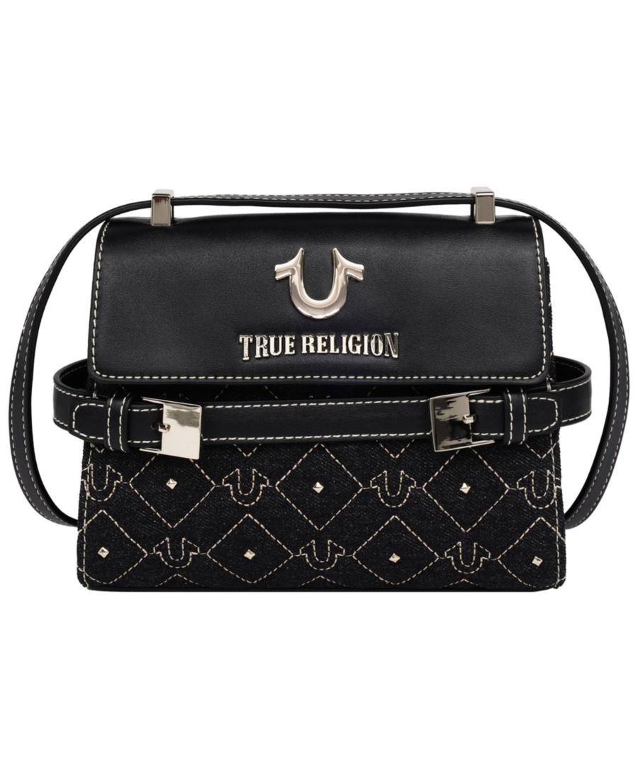 

Джинсовая сумка через плечо с заклепками True Religion, Black