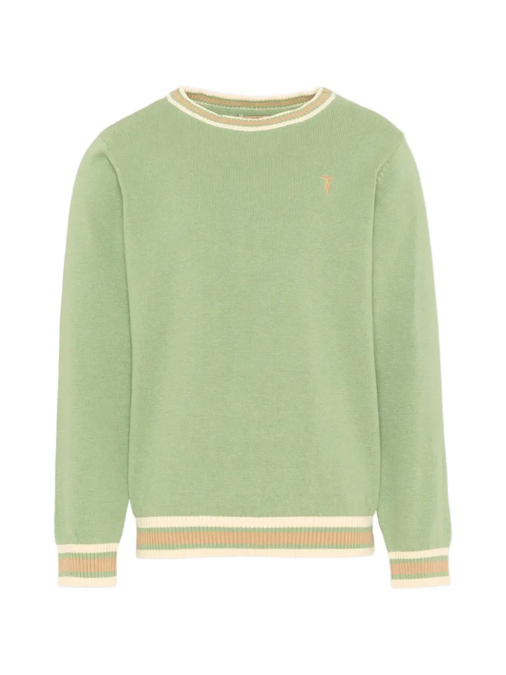 Свитер с логотипом TRUSSARDI JUNIOR, зеленый