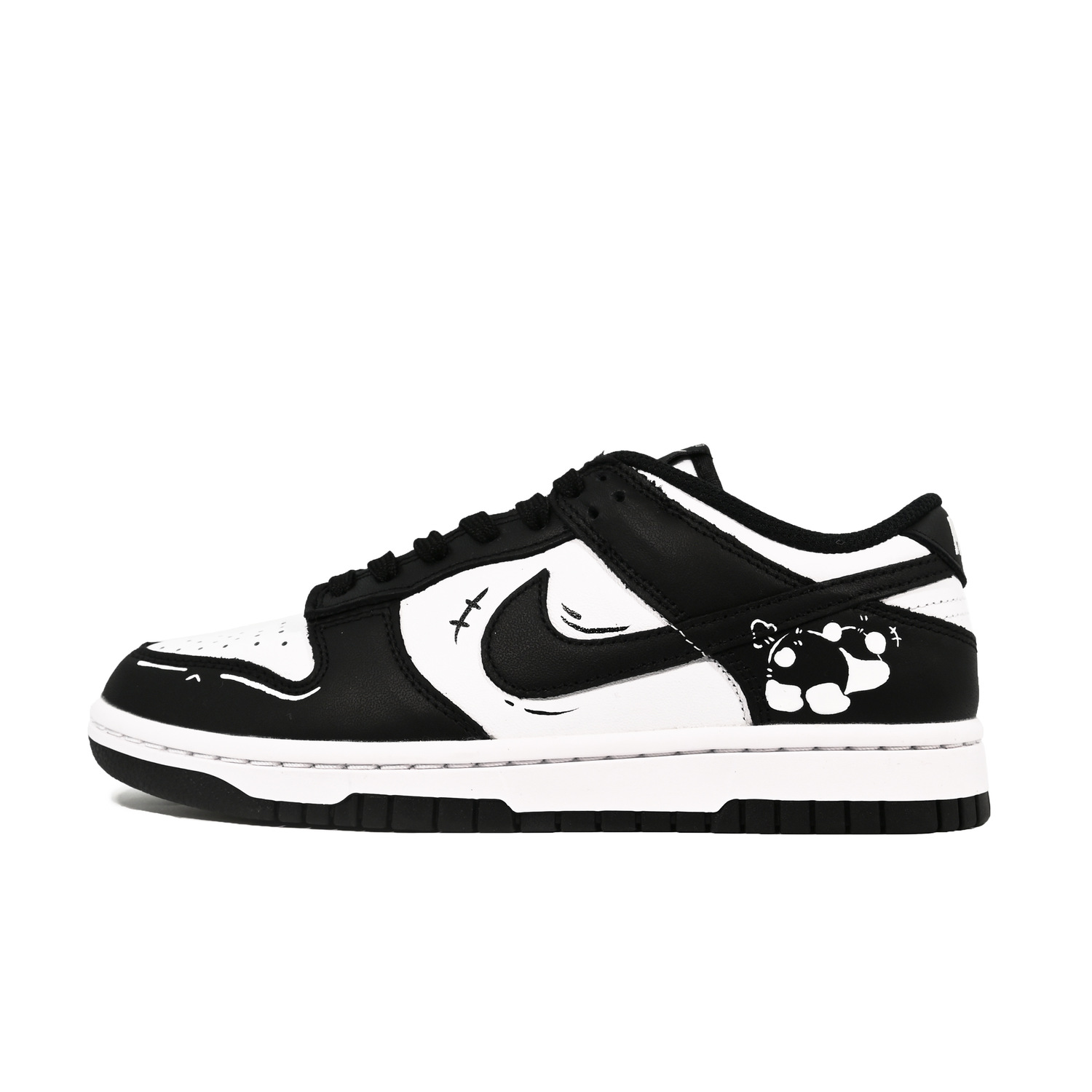 

Nike Мужские кроссовки для скейтбординга Dunk Abrasion Resistant Low Top Black White