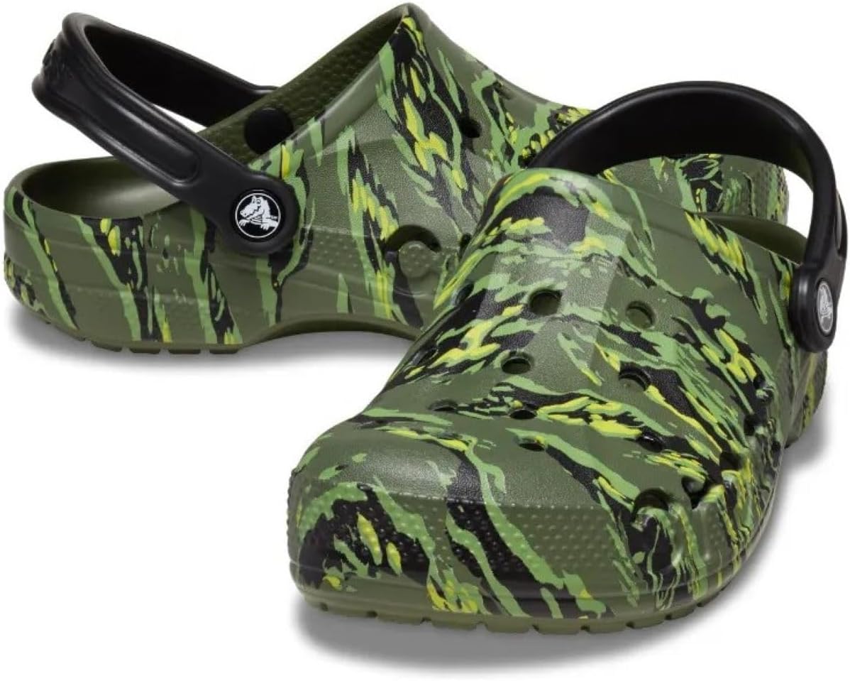 Унисекс кроксы Crocs Baya с сезонным принтом, Tiger Camo — фото 2