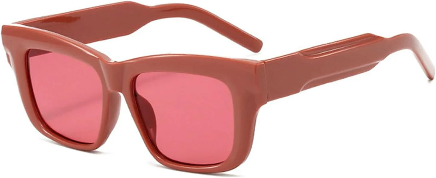 

Солнцезащитные очки Willochra Fashion Classic Square Rivet для женщин и мужчин, в стиле ретро, ​​с толстой оправой, квадратной и прямоугольной формы, Red