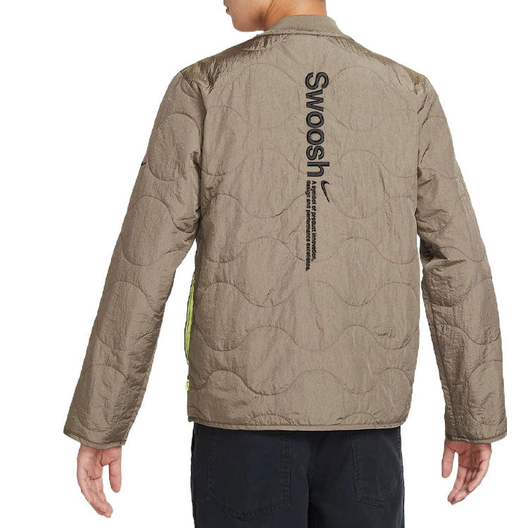 Куртка Nike NSW swoosh padded jacket 'Brown' FB1909-031, коричневый — фото 4