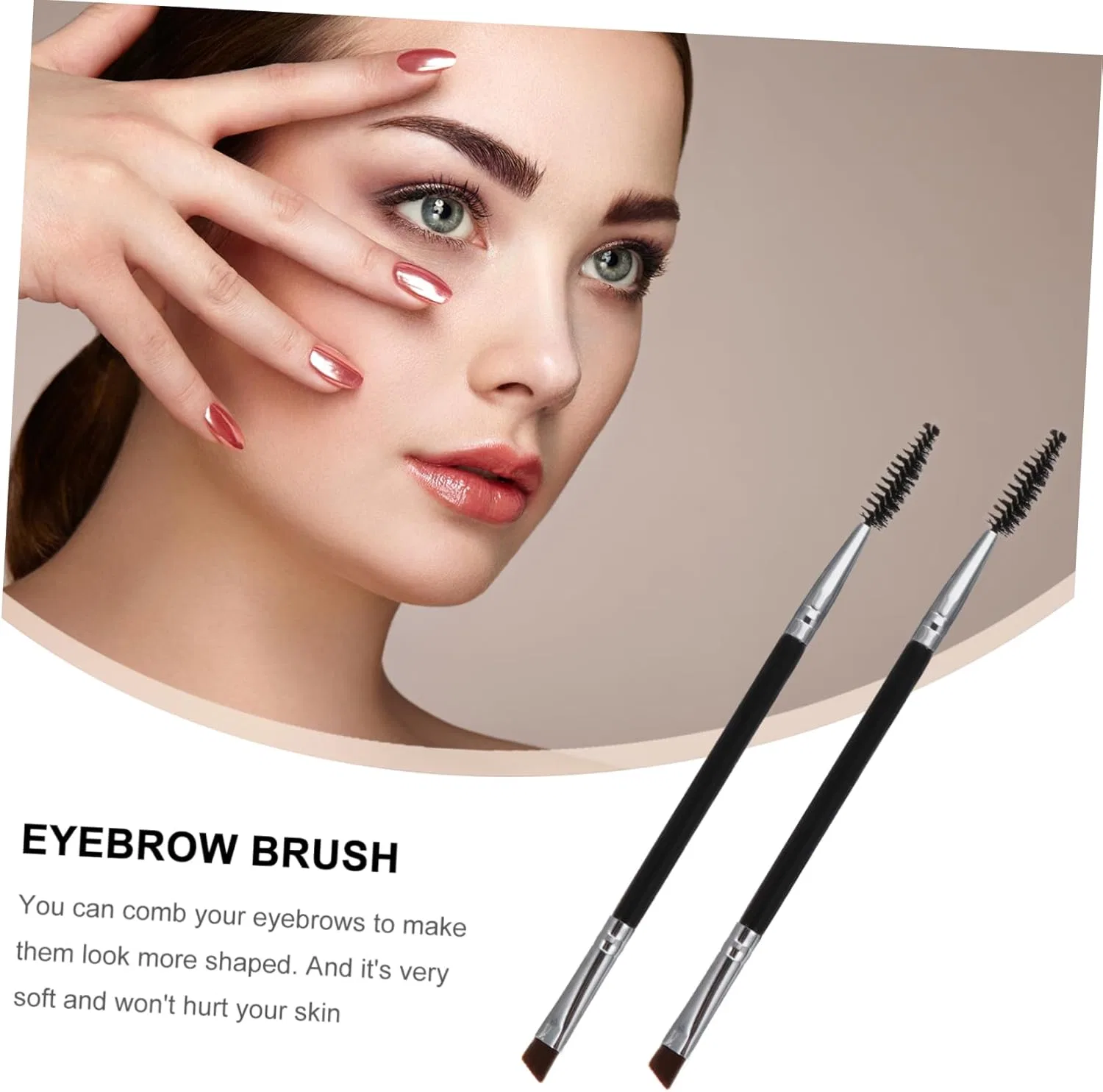 Набор кистей для бровей Beaupretty 6 штук с щеточкой-расческой — фото 4