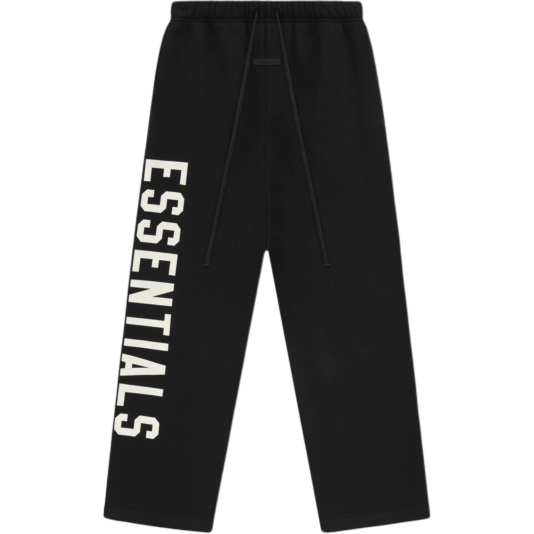 Флисовые свободные спортивные штаны Fear Of God Essentials, Обсидиановый черный/Черный — фото 2