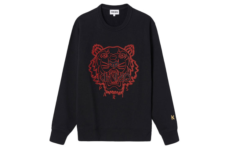 

Толстовка Kenzo Classic Tiger Head, черный / красный