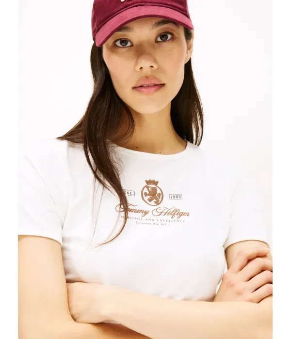 Футболка VARSITY slim fit Tommy Hilfiger, экрю — фото 4