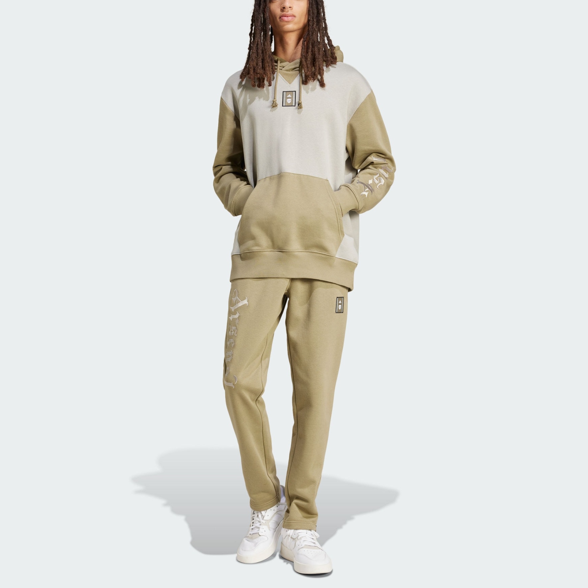 Сезонный худи Arsenal Adidas, зеленый/серый — фото 4