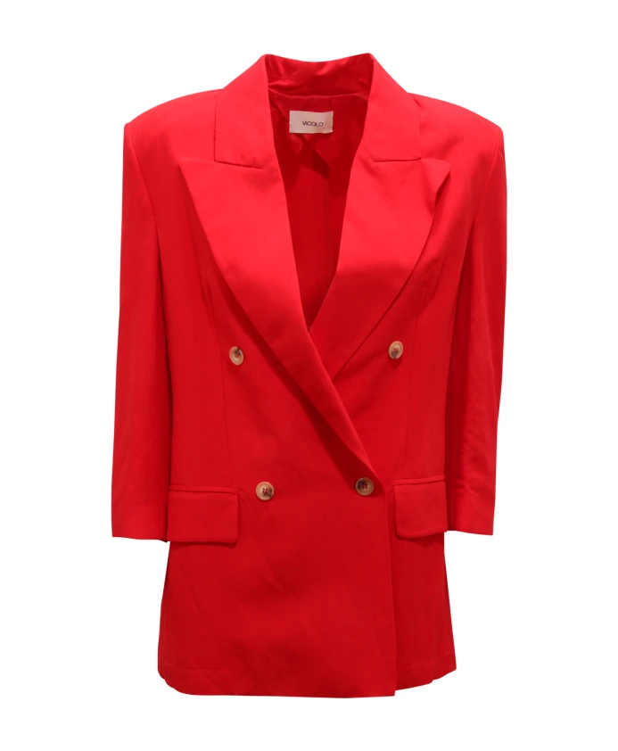 

Двубортное шерстяное пальто Vicolo, красный