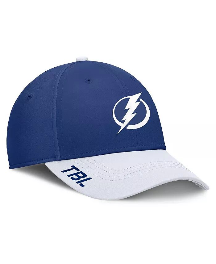 

Мужская сине-белая шапка Tampa Bay Lightning Authentic Pro Rink Flex Fanatics