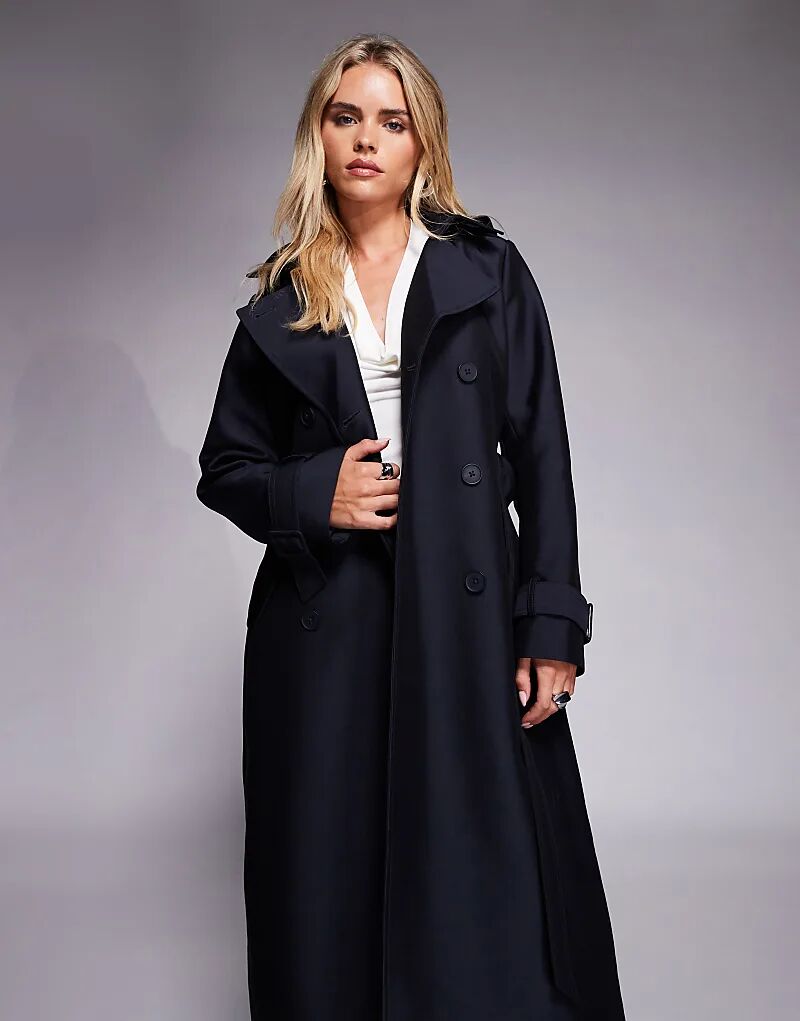 

Пальто-тренч Forever New Petite темно-синего цвета