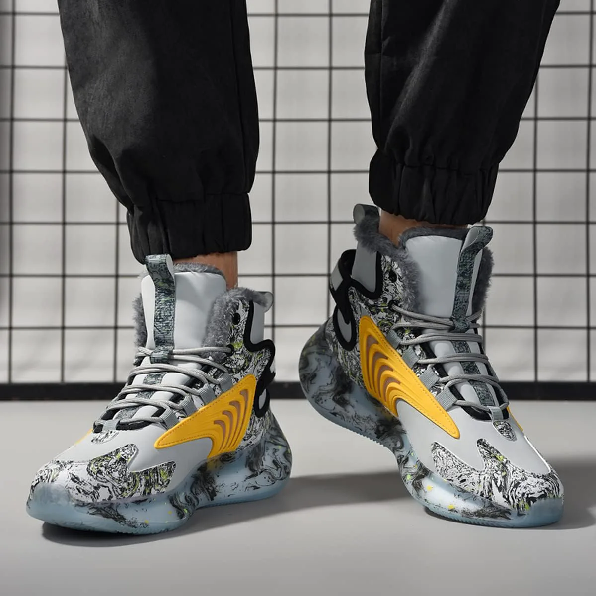 

Мужские теплые зимние ботинки GSIGUL с меховой подкладкой, водонепроницаемые, зимние, на щиколотку, повседневные кроссовки, для активного отдыха и походов, высокие кроссовки, серый