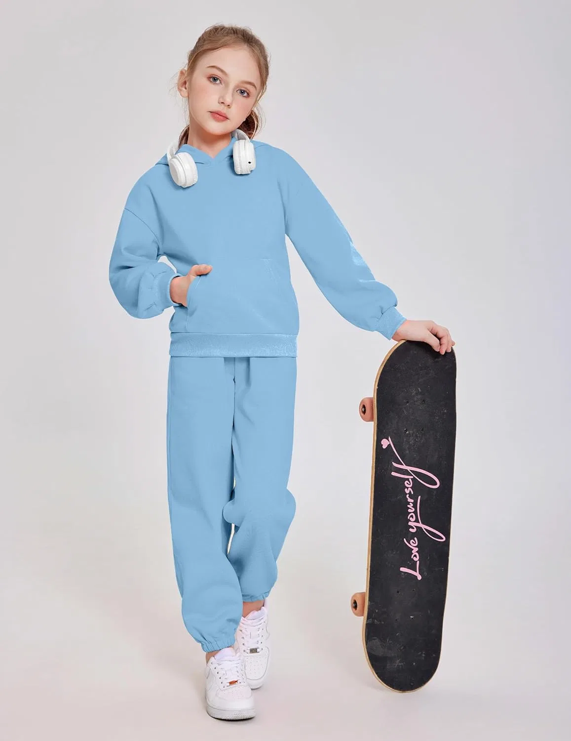 Детский спортивный костюм с капюшоном Arshinet, 2 предмета, Light Blue — фото 4