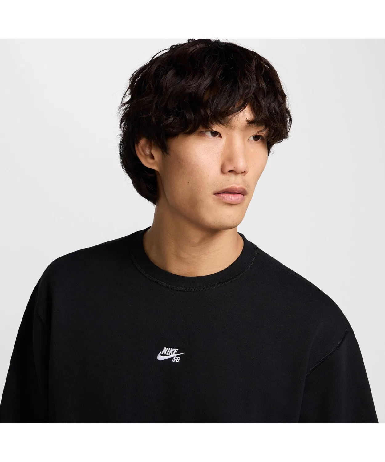 Свитшот Nike SB Essential Logo L/S, черный — фото 3